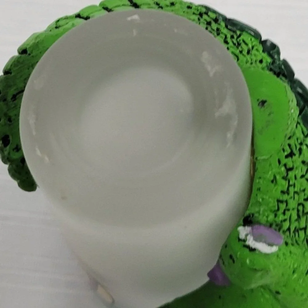 Vintage 1993 Lifes a Croc Orlando Frosted Shot Glass Alligator 3D Resin Holder